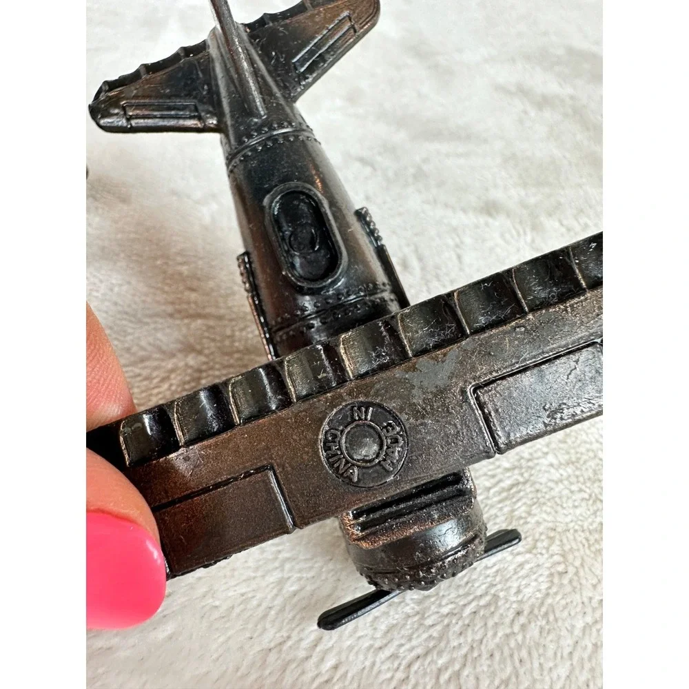 Bronze Colored Die Cast Metal Dual Engine Passenger Plane Pencil Sharpeners